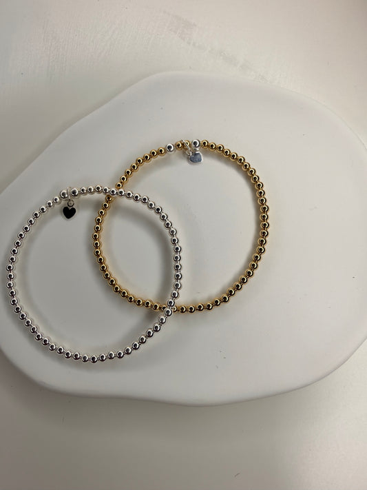 14k gold filled 3mm beaded bracelet