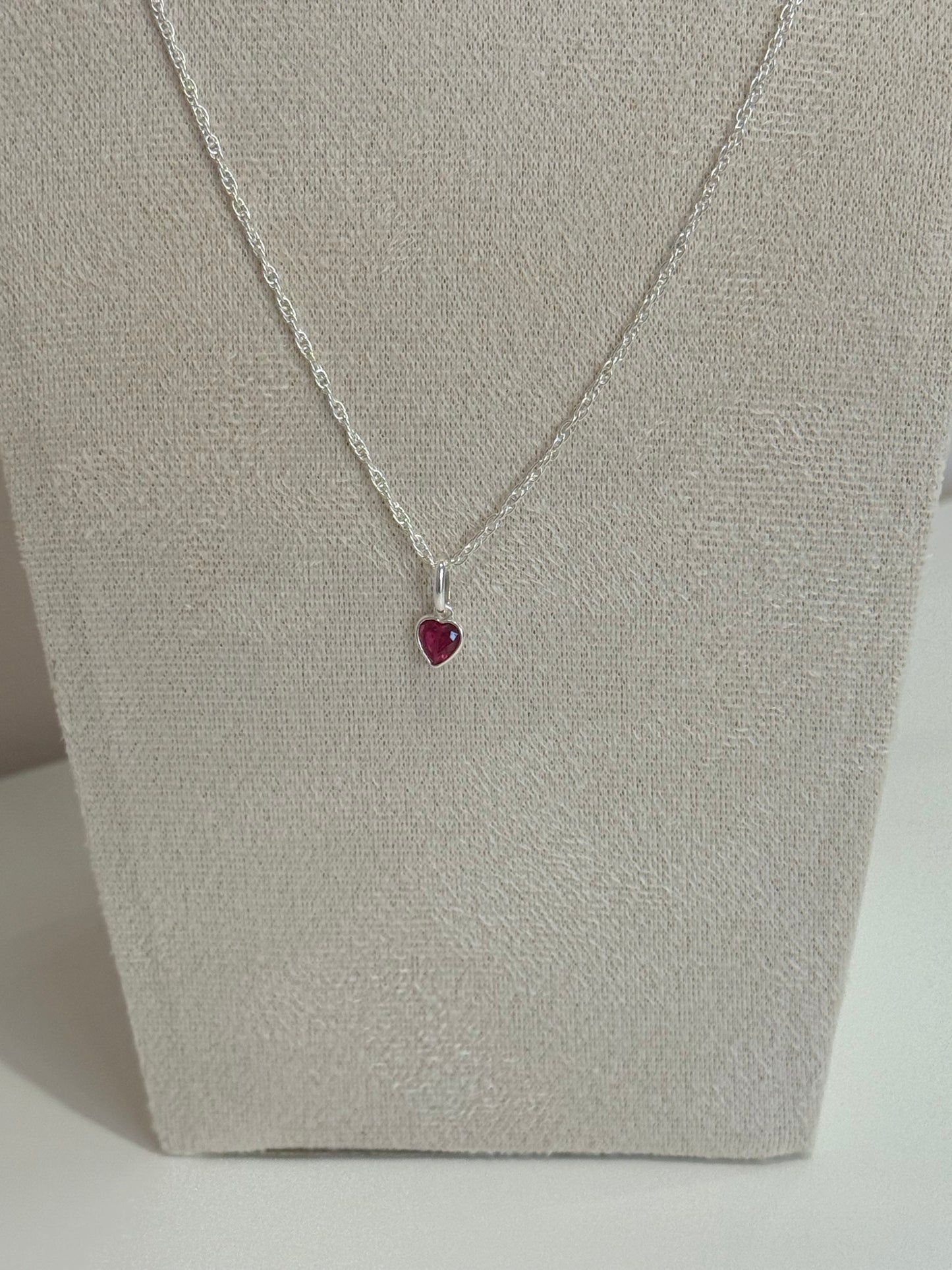 Heart Birthstone Necklace