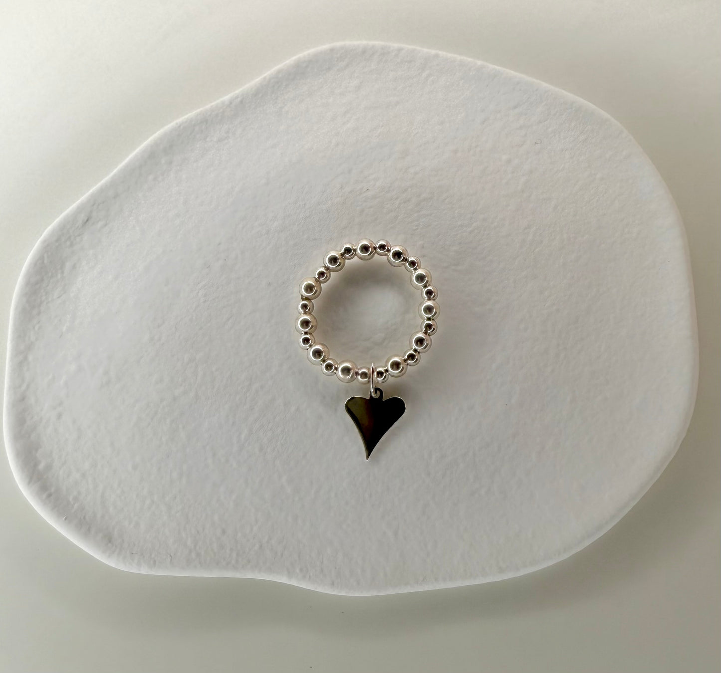 Love Lissie Solid Heart Dangle Ring