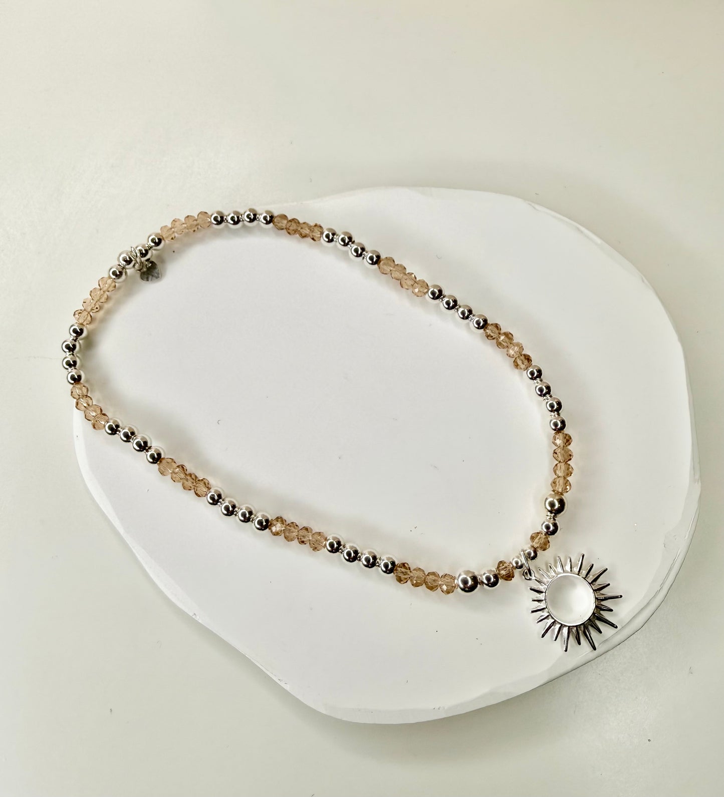 Sunshine beaded anklet.
