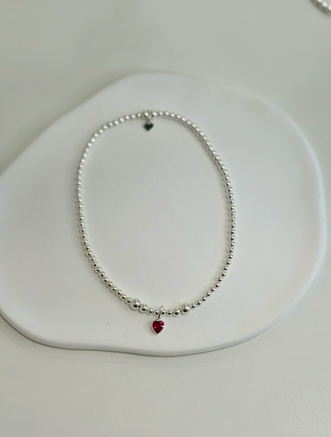 Heart Birthstone Anklet