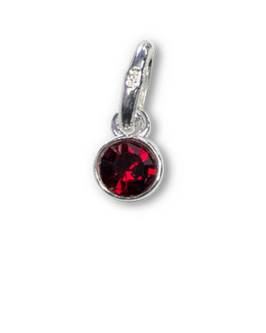 Round Birthstone Charm