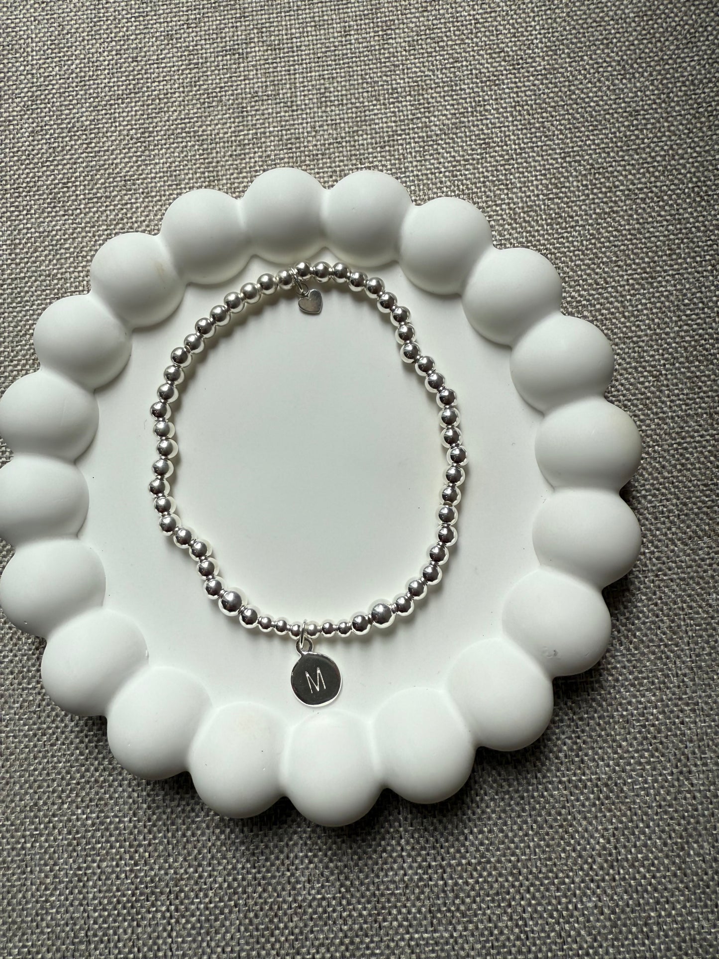 Initial Disc Bracelet