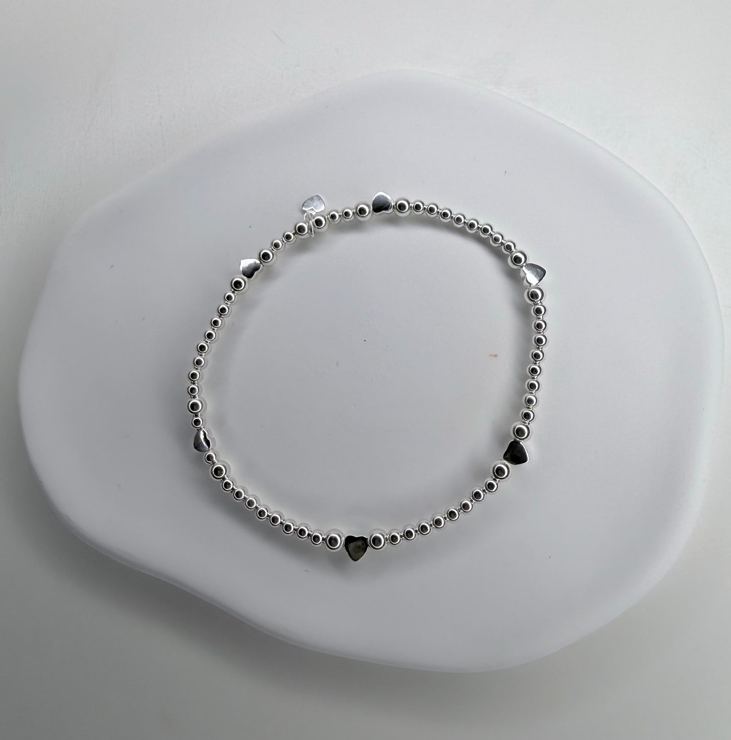 Heart stacking bracelet