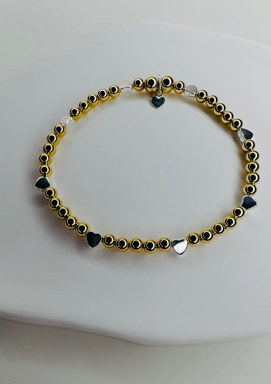 The Emily 14k gold beaded bracelet.