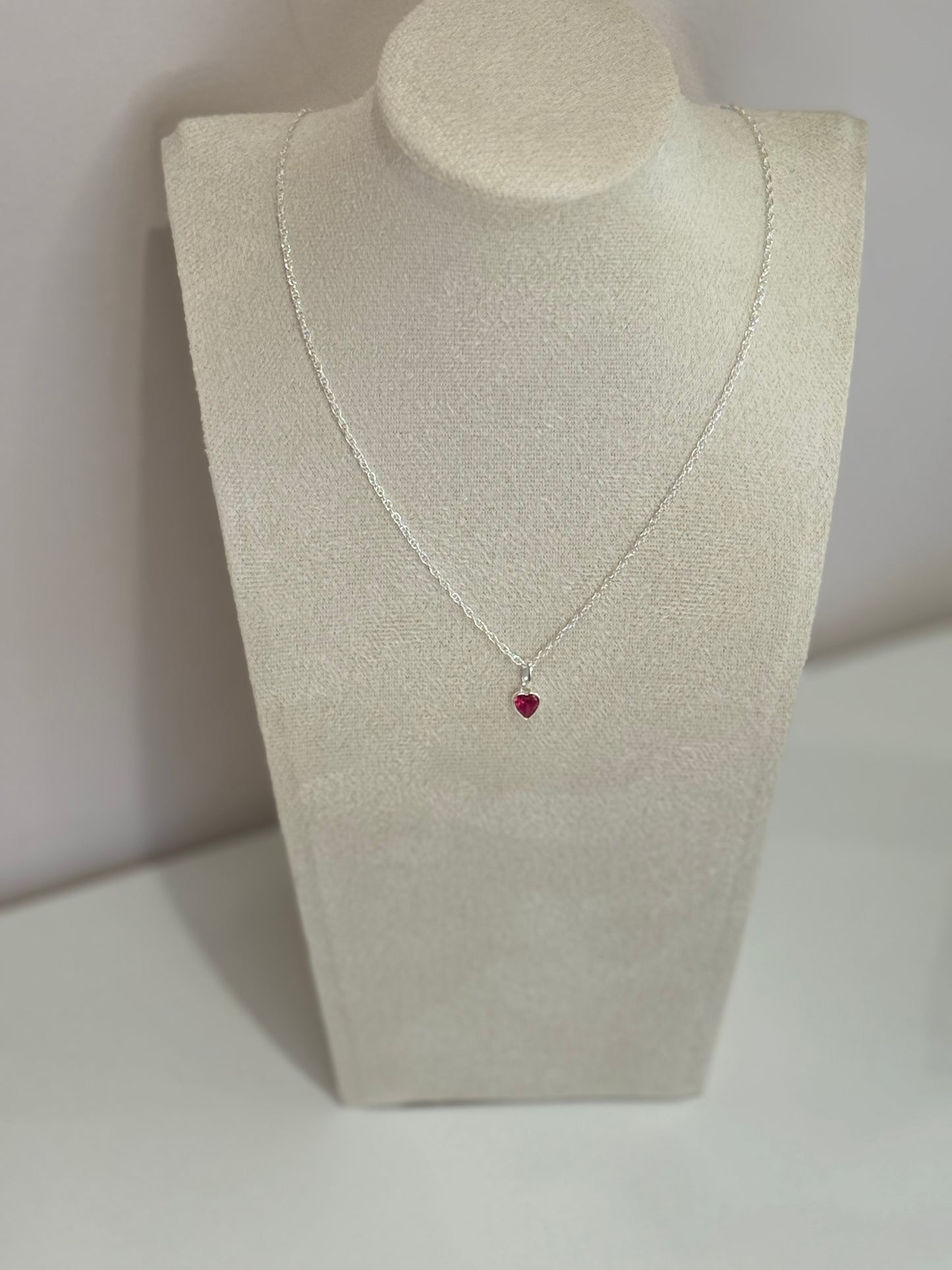 Heart Birthstone Necklace