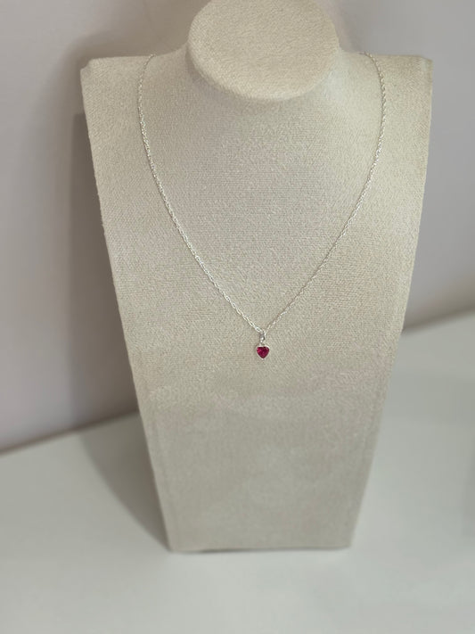 Heart Birthstone Necklace