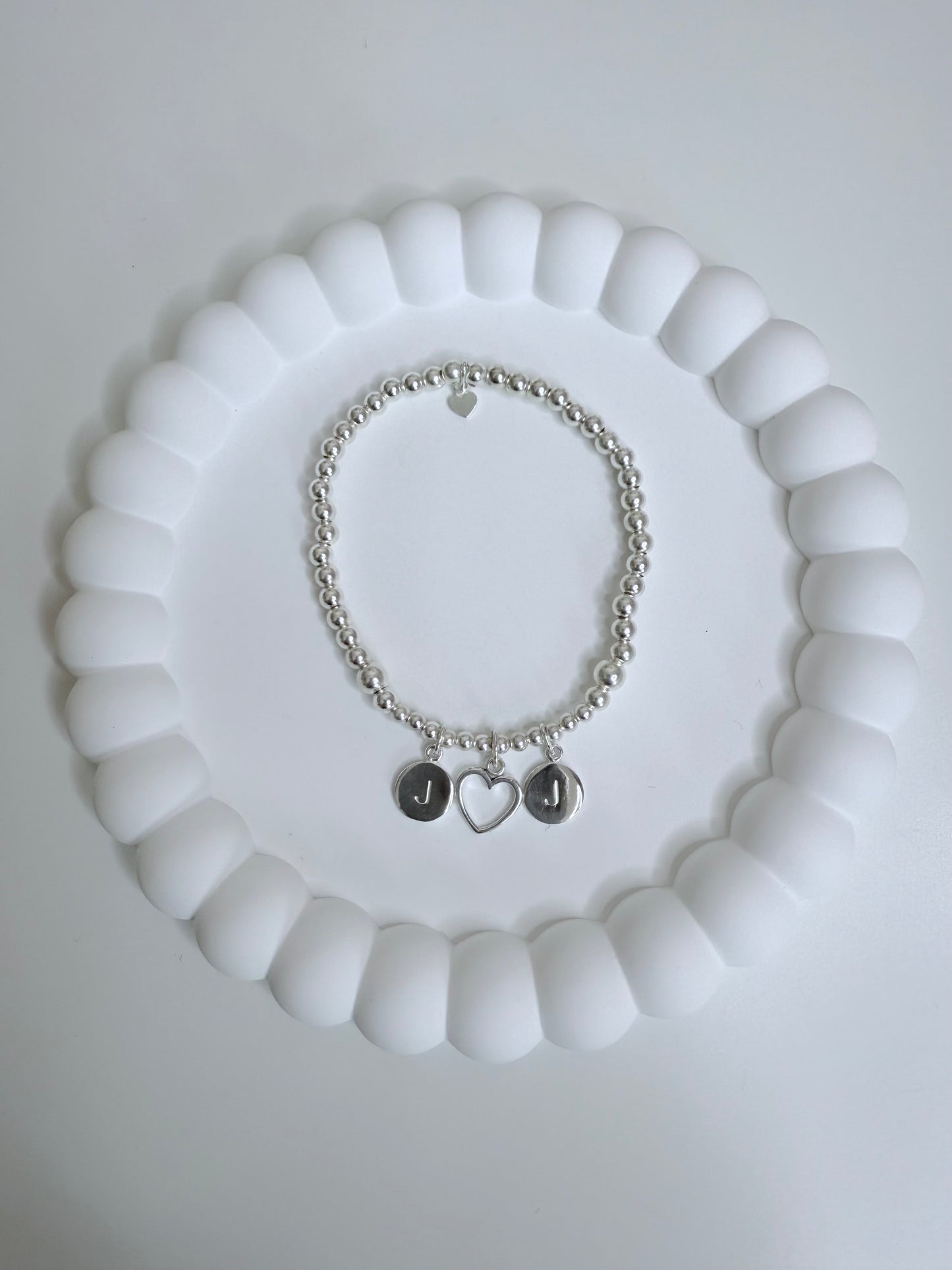 Initial Disc Bracelet