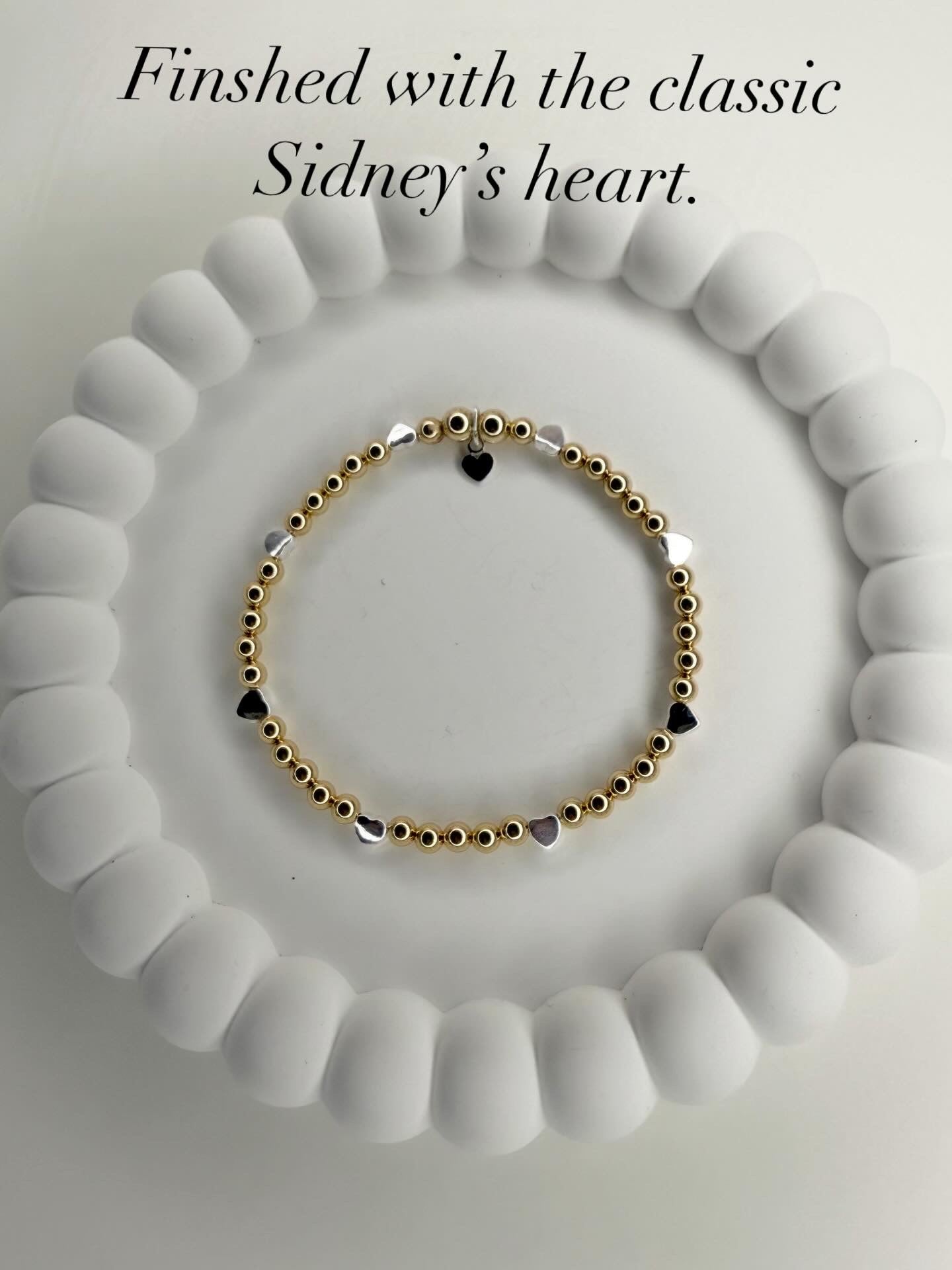 The Emily 14k gold beaded bracelet.