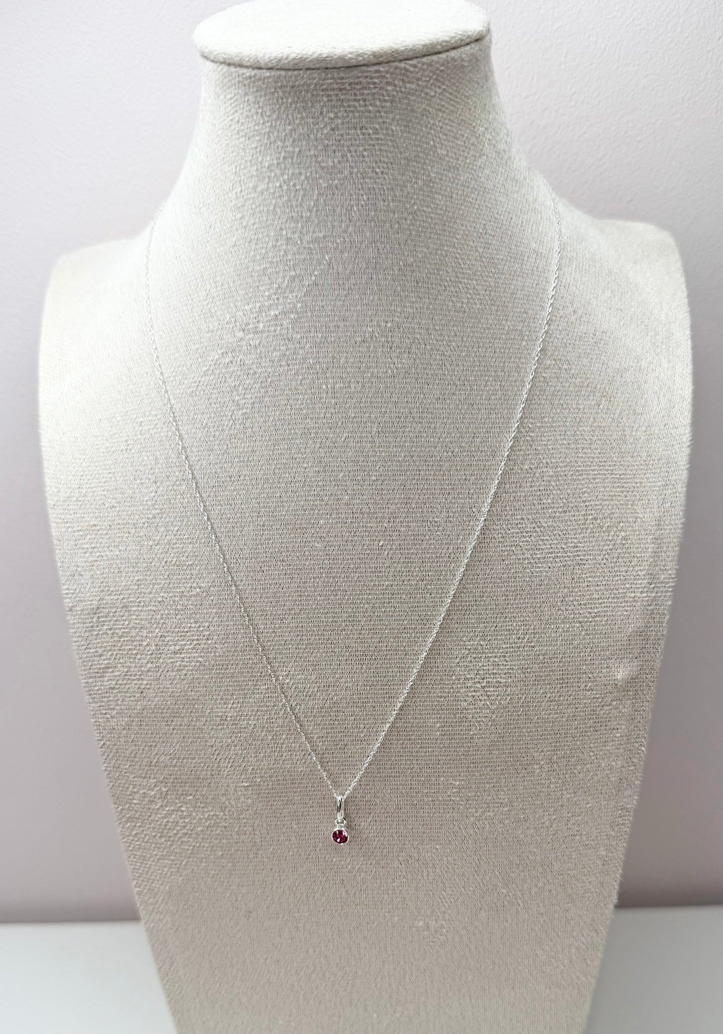 Round Birthstone Necklace