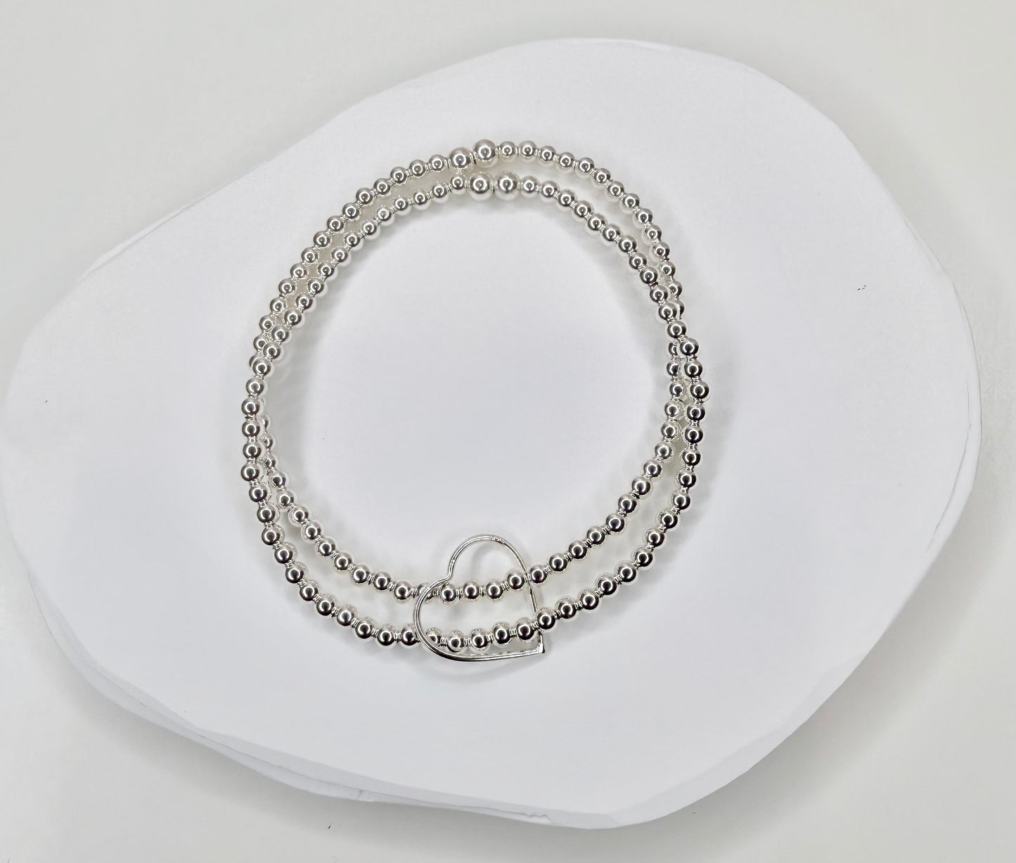 Heart double beaded bracelets