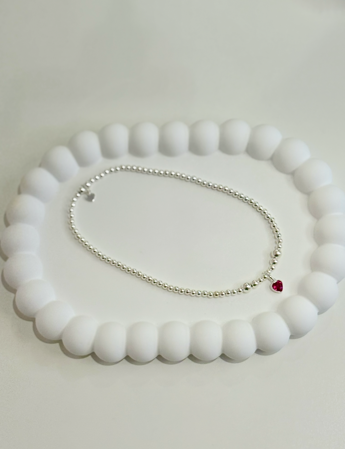 Heart Birthstone Anklet