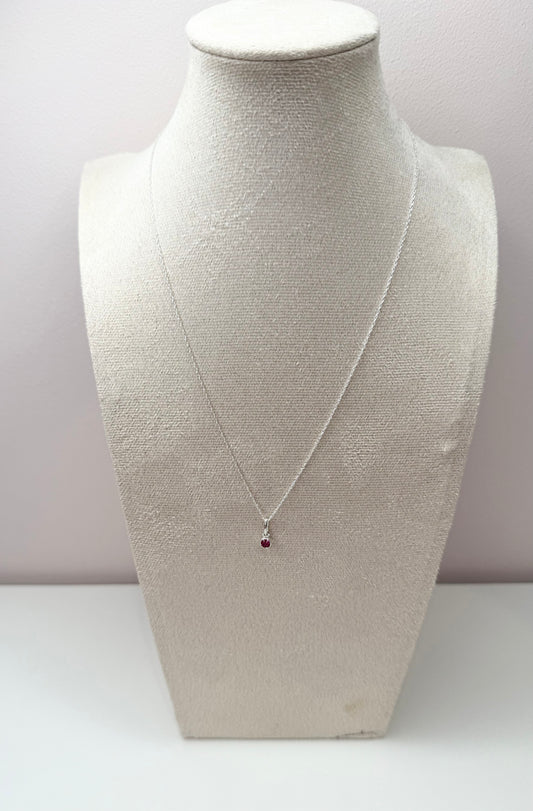 Round Birthstone Necklace