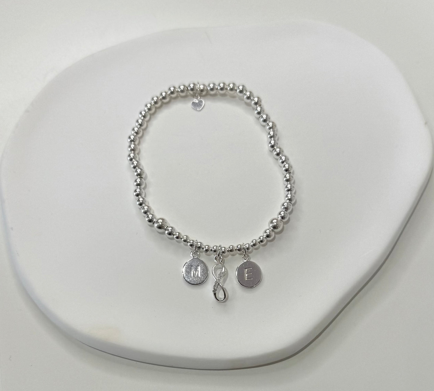 Initial Disc Bracelet