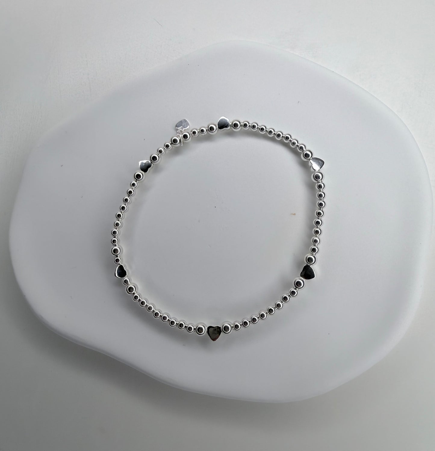Heart stacking bracelet