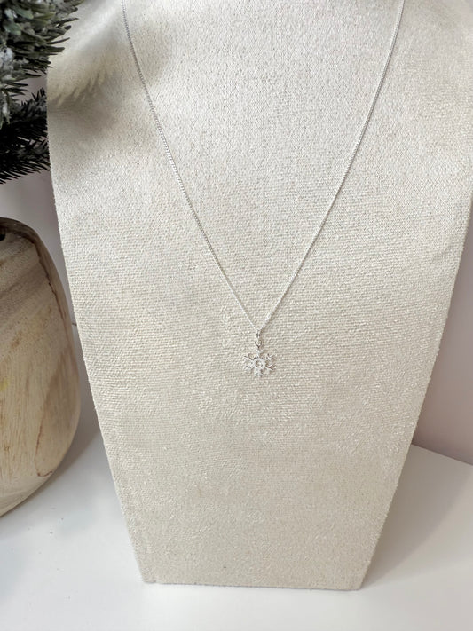 Open Snowflake Necklace