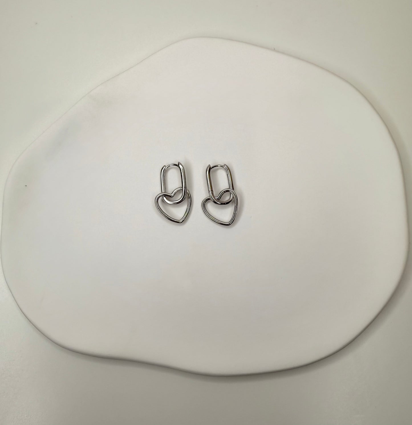 Love Lissie 2 in 1 Paperclip Heart Earrings