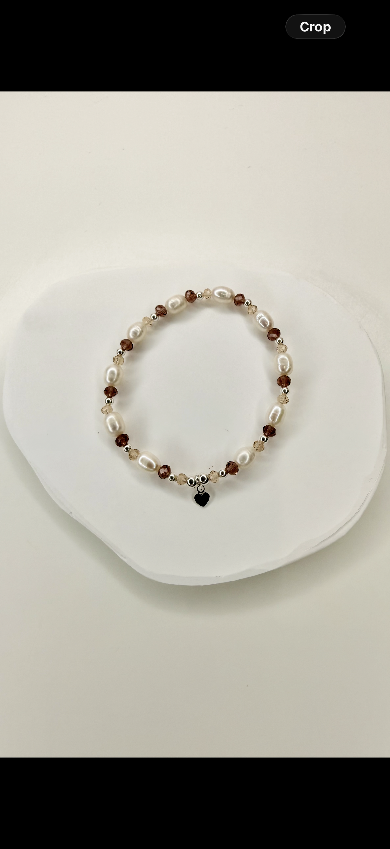 Fresh water Pearl & faceted beaded bracelet