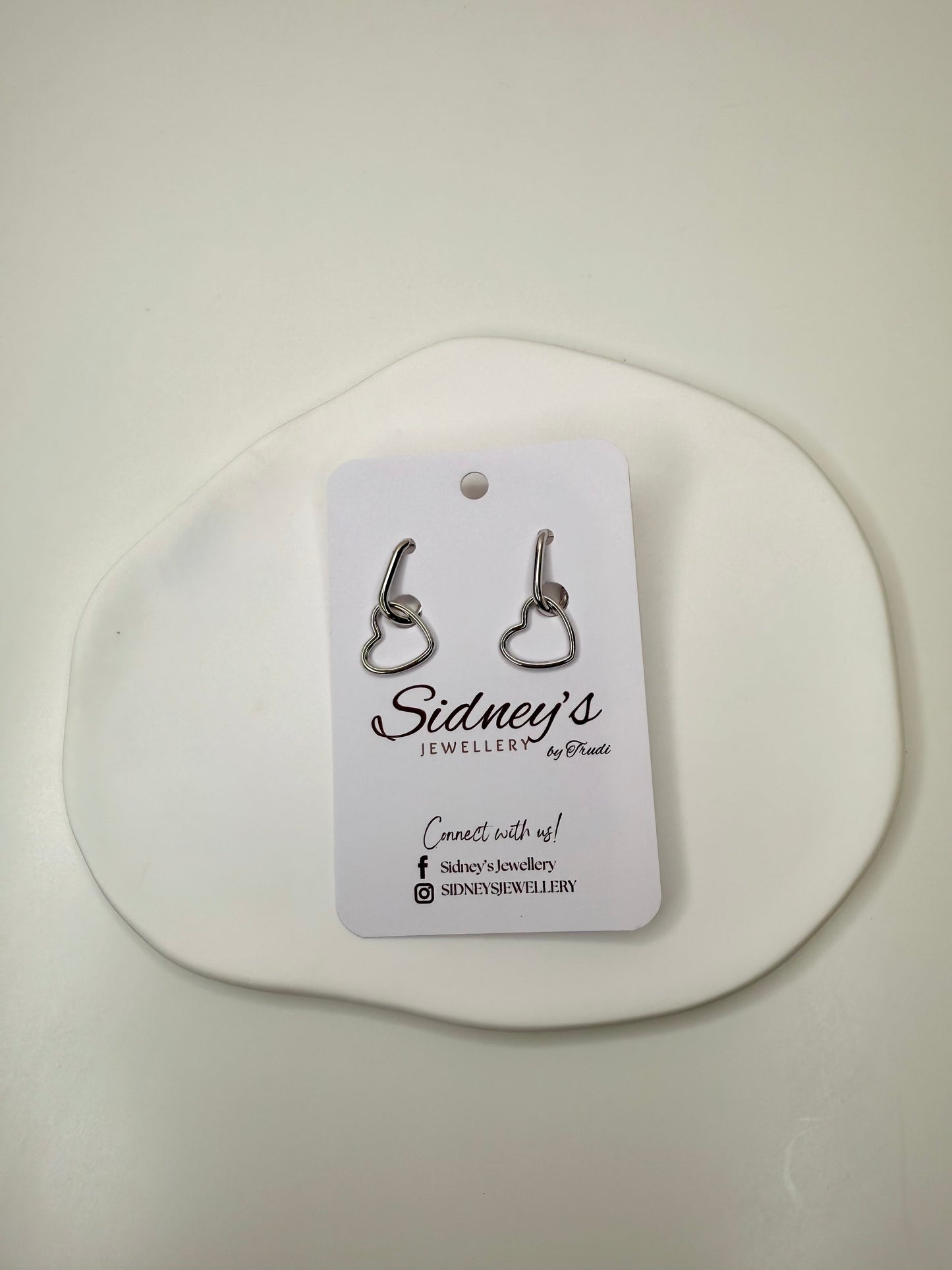 Love Lissie 2 in 1 Paperclip Heart Earrings