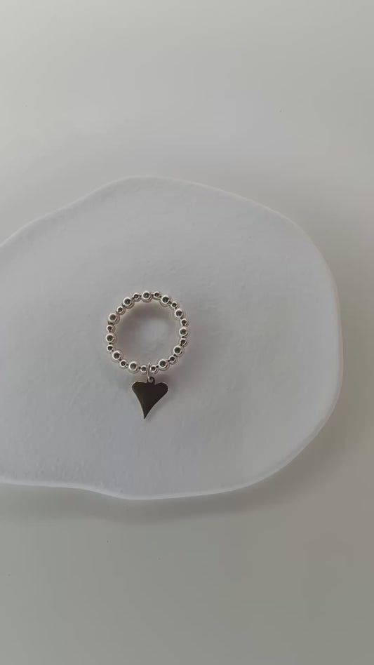 Love Lissie Solid Heart Dangle Ring