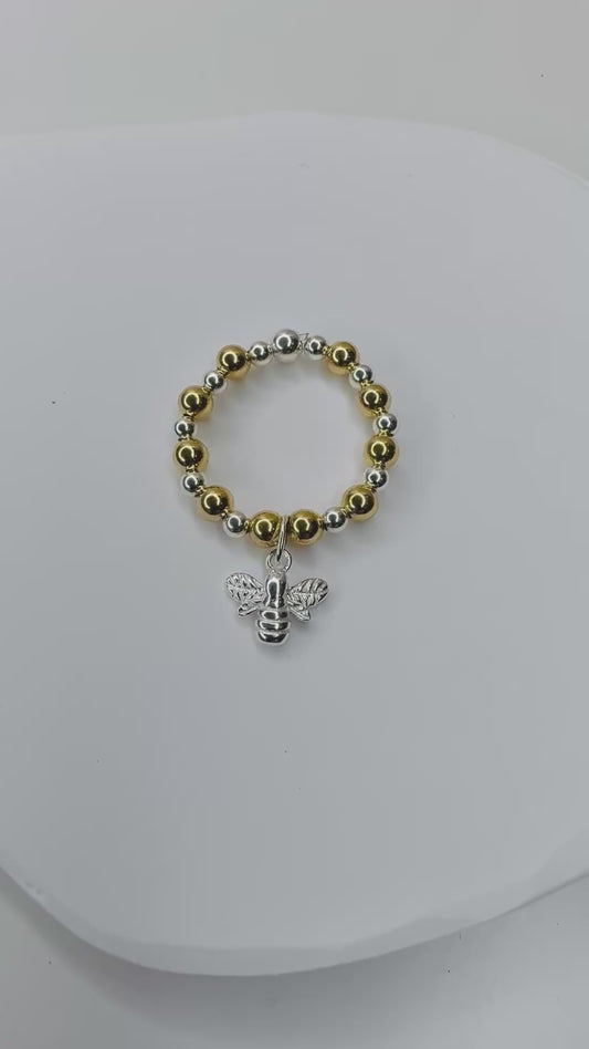 The Bee charm ring